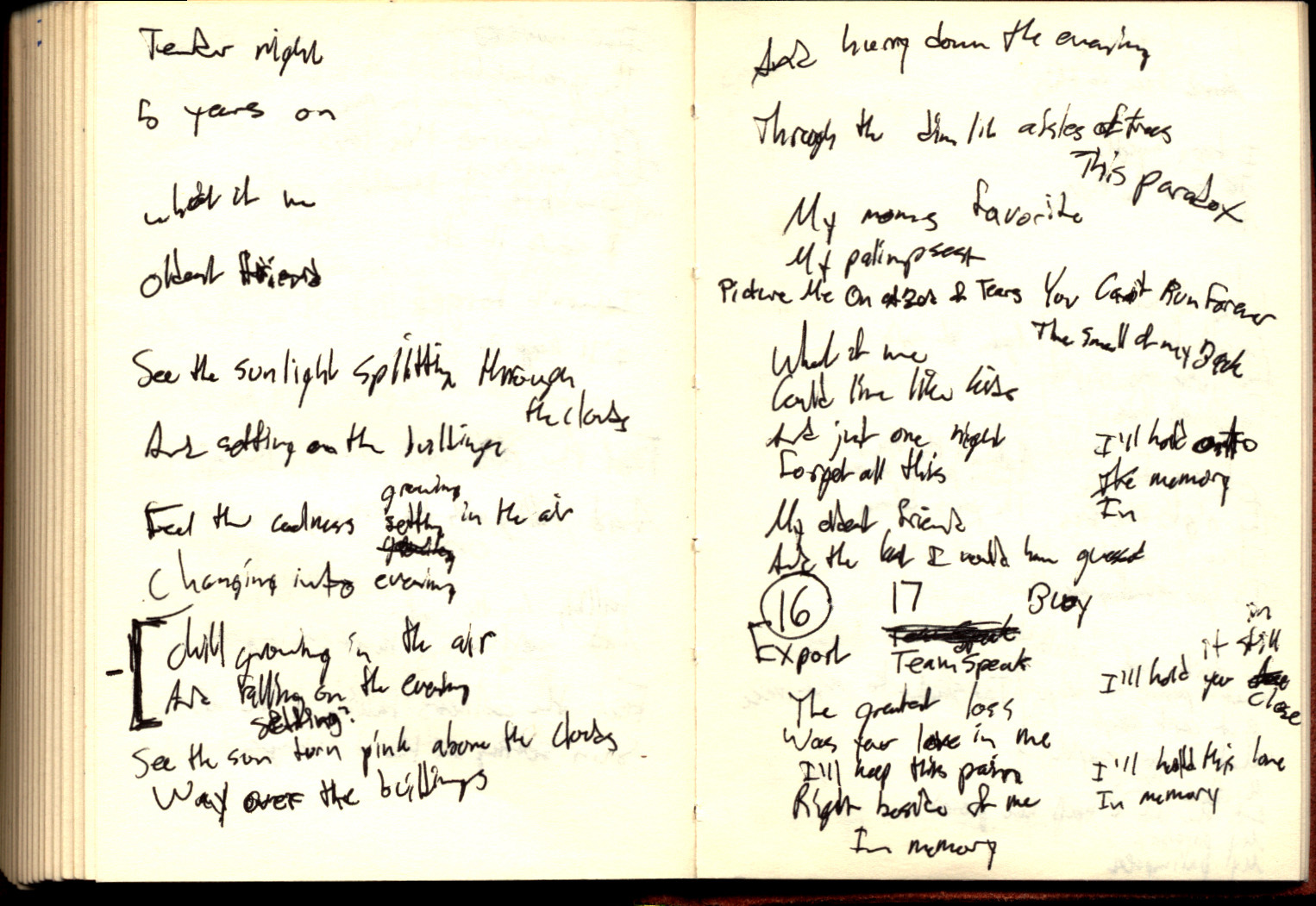 Can't Run Forever Lyrics Sheet 12